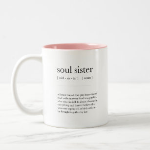 soul sister Definition Meaning Dictionary Art Deco Two-Tone Coffee Mug