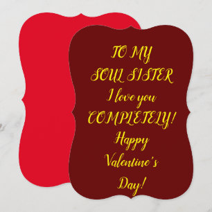 Soul Sister Flat Valentine's Day Card