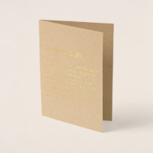 Soul Sister Gold Foil Kraft Greeting Card