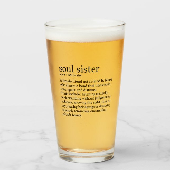 Soul Sister Pint Glass (Front Filled)