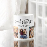 Soul Sisters 3 Photo Collage Keepsake Coffee Mug<br><div class="desc">Celebrate sisterhood with the Sisters 3 Photo Collage Keepsake Gift Coffee Mug. This vibrant mug features a stunning collage of three cherished photos, capturing special moments shared with your sisters. The hot pink design adds a fun and stylish touch, making it a standout piece for any coffee or tea lover....</div>