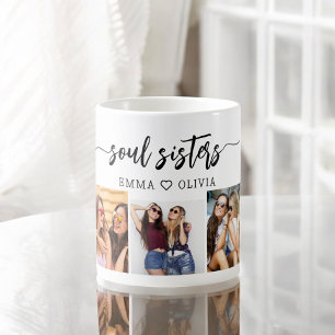 Soul Sisters 3 Photo Collage Keepsake Coffee Mug