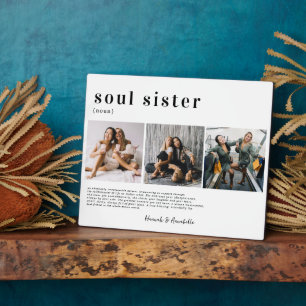Soul Sisters   Gift For Sisters Photo Collage Plaque