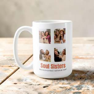 Soul Sisters Photo Collage Best Friends Ceramic Coffee Mug