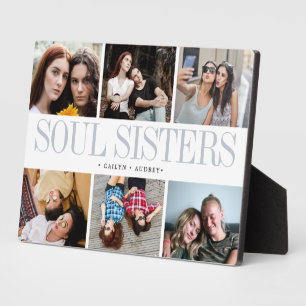 Soul Sisters Photo Collage Gift for Best Friends 2 Plaque
