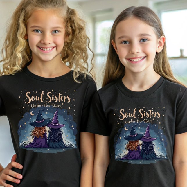 Soul Sisters Under the Stars Magical Witchy Friend T-Shirt (Creator Uploaded)