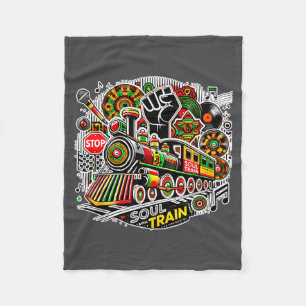 Soul Train African American Melanin Africa Black H Fleece Blanket