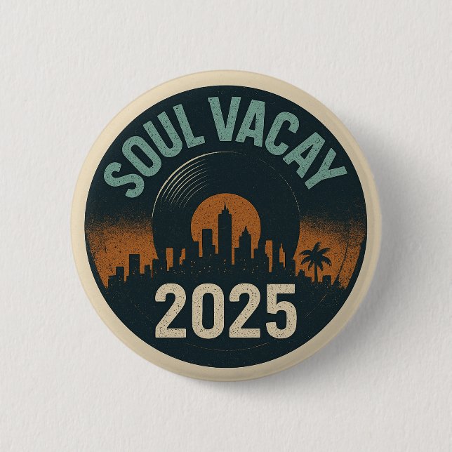 Soul Vacay 2025 Logo Button (Front)