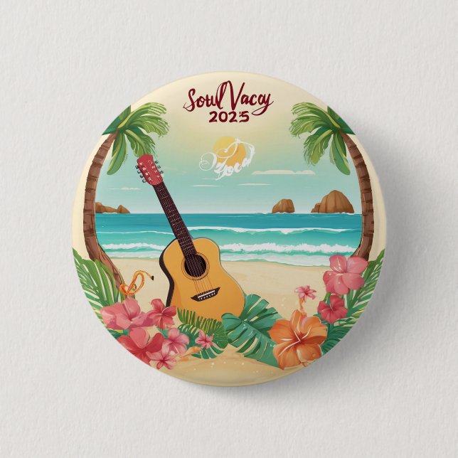 Soul Vacay 2025 Logo Button (Front)