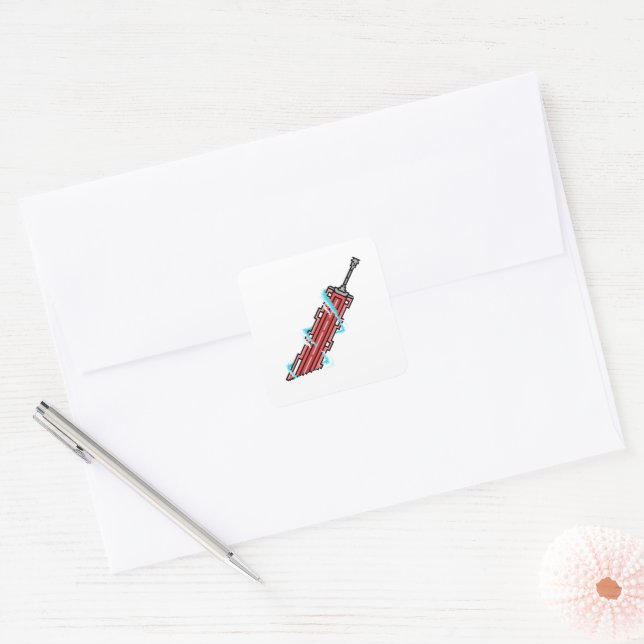 SoulDreg Greatsword Fantasy Weapon Square Sticker (Envelope)