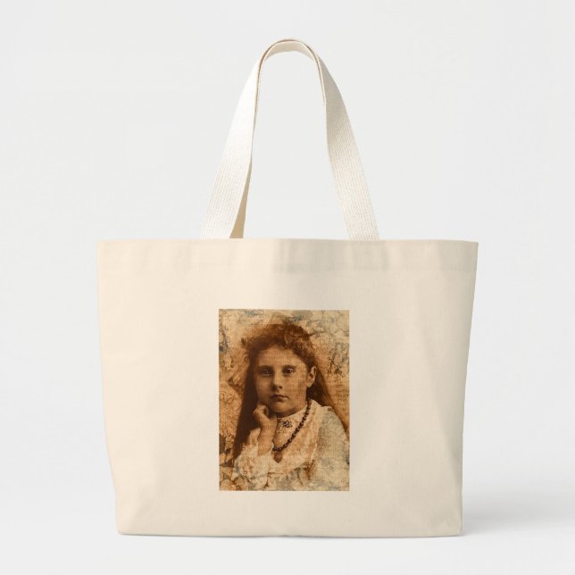Soulful Eyes Digital Art Large Tote Bag (Front)