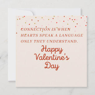 Soulful Heart Connection Quote Valentine's day Holiday Card
