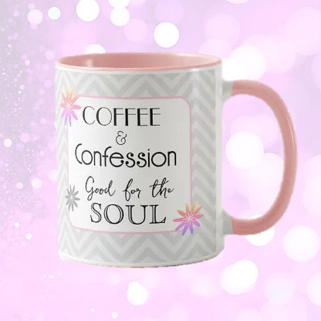 Soulful Humour! Coffee & confessions gift Mug (Creator Uploaded)