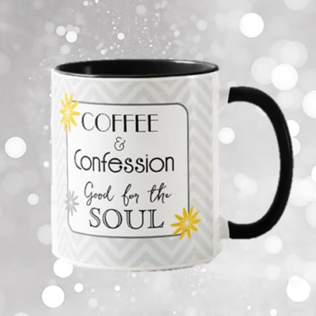 Soulful Humour! Coffee & confessions gift Mug (Creator Uploaded)