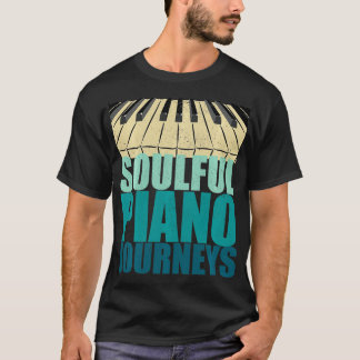 Soulful Piano Journeys Pianos keys vintage colours T-Shirt
