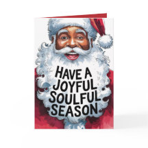 Soulful Season | Black Santa Greeting Card (5x7)