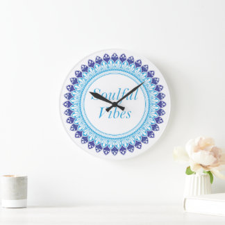 Soulful Vibes mandala Large Clock