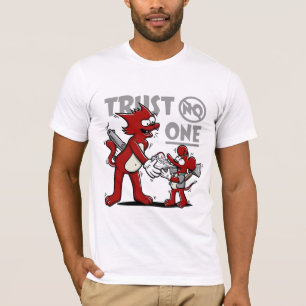 Soulhouse "Trust No One" Red Cartoon Graphic Tee