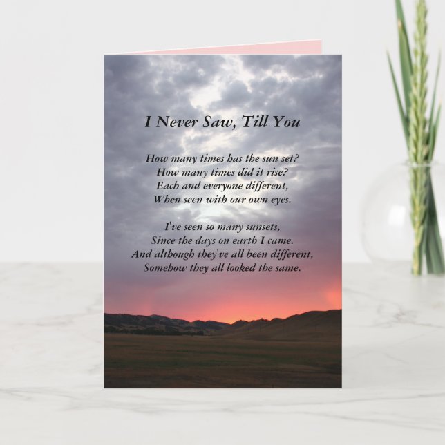 Soulmate California Sunset Love You Greeting Card (Front)