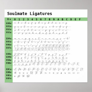 Soulmate Font Ligatures Poster