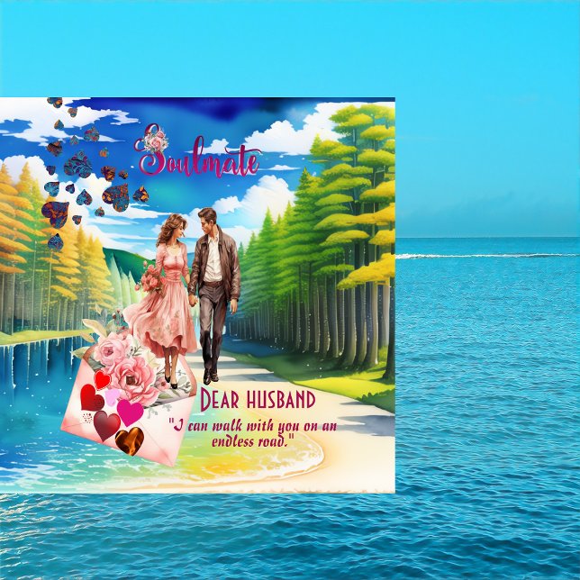 Soulmate Husband Romantic Valentine Photo Card (Soulmate Husband Romantic Valentine Photo Card)