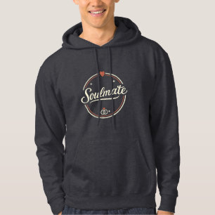 Soulmate Retro Love Minimal (Dark) Couple Matching Hoodie
