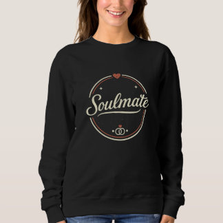 Soulmate Retro Love Minimal (Dark) Couple Matching Sweatshirt