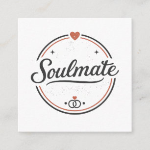 Soulmate Retro Love Minimal(Light) Couple Matching Enclosure Card