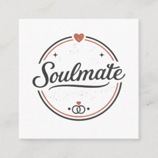 Soulmate Retro Love Minimal(Light) Couple Matching Enclosure Card