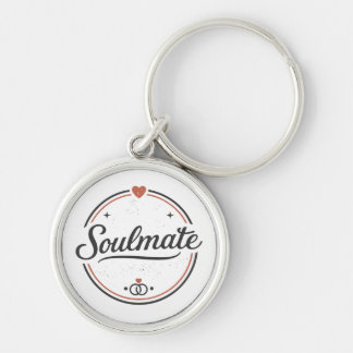 Soulmate Retro Love Minimal(Light) Couple Matching Key Ring