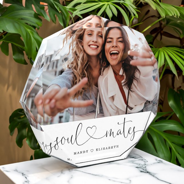 Soulmate Script | Best Friends Gift Photo Keepsake (Soulmate Script | Best Friends Gift Photo Keepsake)