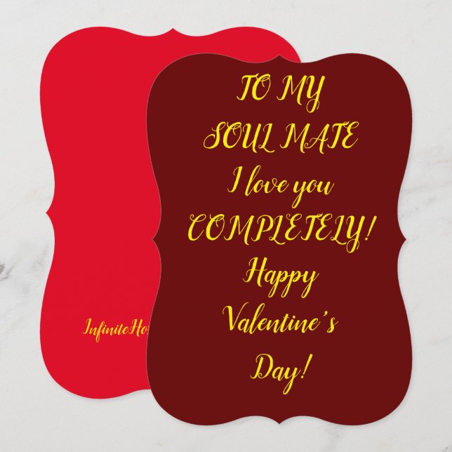 Soulmate Valentine's Day Card (Front/Back)