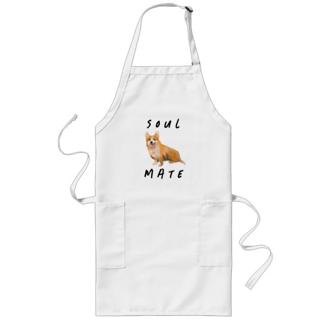 Soulmate Welsh corgi pembroke T-Shirt Long Apron (Front)