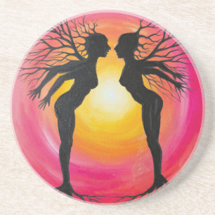 Soulmates face to face coaster
