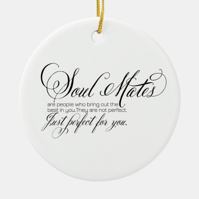 Soulmates for life Christmas ornament (Front)