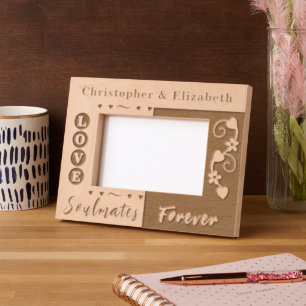 Soulmates forever custom names etched frames