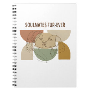 Soulmates Fur-Ever Dog Mum Line Art Notebook
