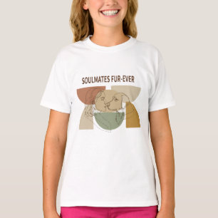 Soulmates Fur-Ever Dog Mum Line Art T-Shirt
