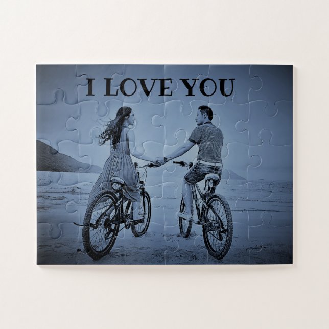 Soulmates I love you Proposal romantic unique Jigsaw Puzzle (Horizontal)