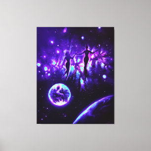 Soulmates in the universe of love  canvas print
