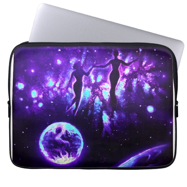 Soulmates in the universe of love   laptop sleeve (Front)