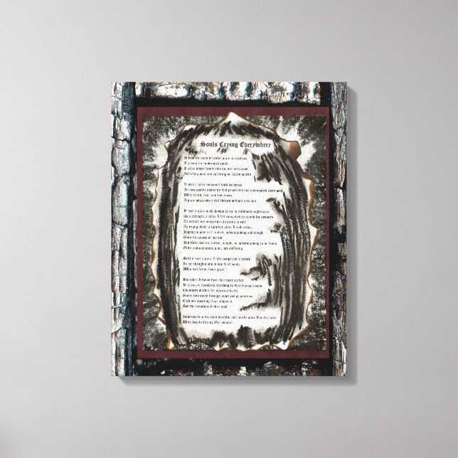 Souls Crying Everywhere Canvas Print (Front)