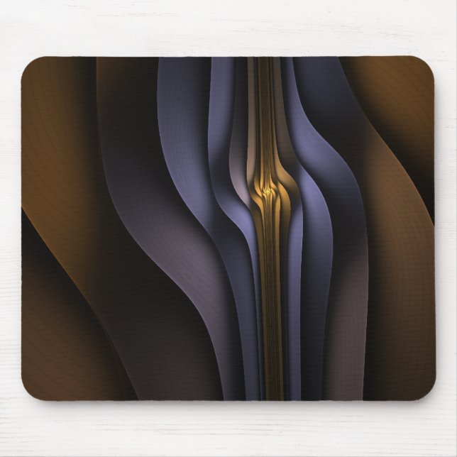 Soul's Essence Blue and Gold Abstract Mouse Mat (Front)