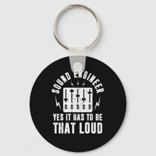 Sound Audio Engineer Music Producer Key Ring