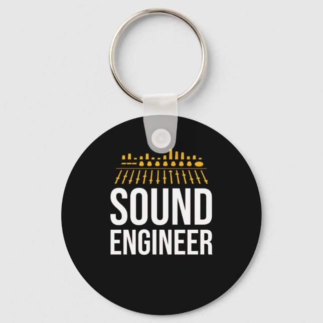 Sound Audio Engineer Music Producer Key Ring (Front)