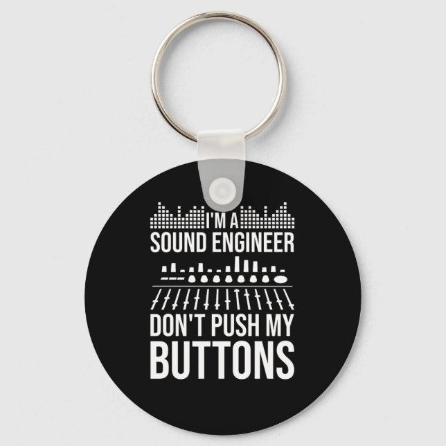Sound Audio Engineer Music Producer Key Ring (Front)