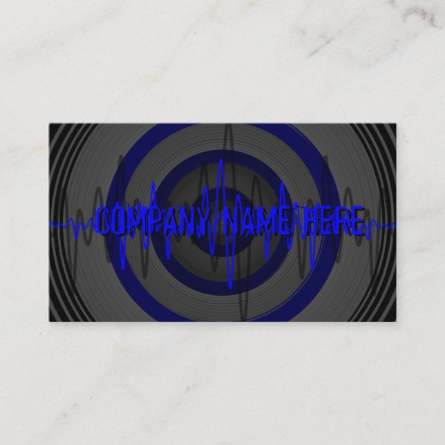 Sound Blue Dark 'Company Name' business card (Front)