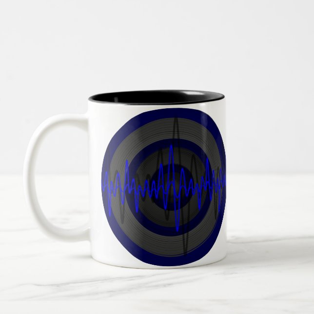 Sound Blue Dark Round mug (Left)