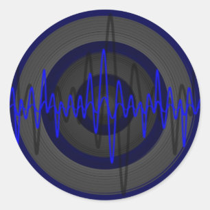 Sound Blue Dark sticker round