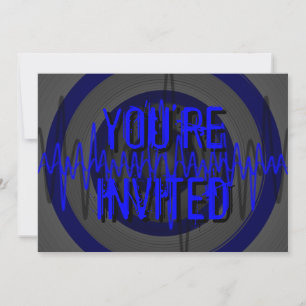 Sound Blue Dark 'You're Invited' invitation